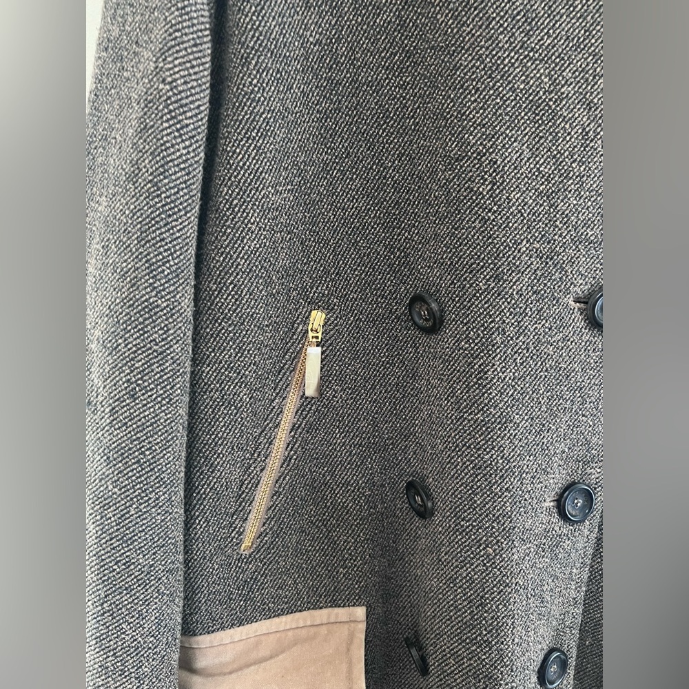 Vintage Escada brown Double-Breasted Pea Coat - Picture 3 of 15